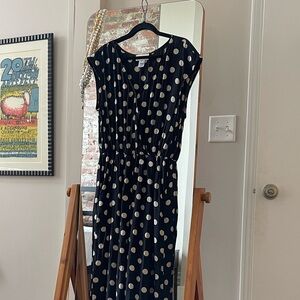 EUC Corey Lynn Calter Black and Ivory Polka Dot Jumpsuit in Women's X-Large